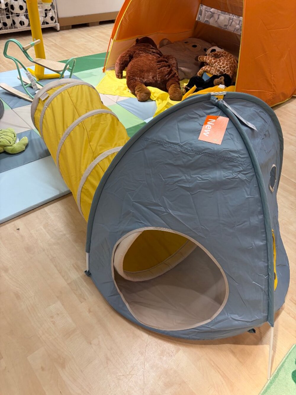 New DVÄRGMÅS Play Tunnel & Tent yellow/beige/blue " DVARGMAS 50641477 60641472
